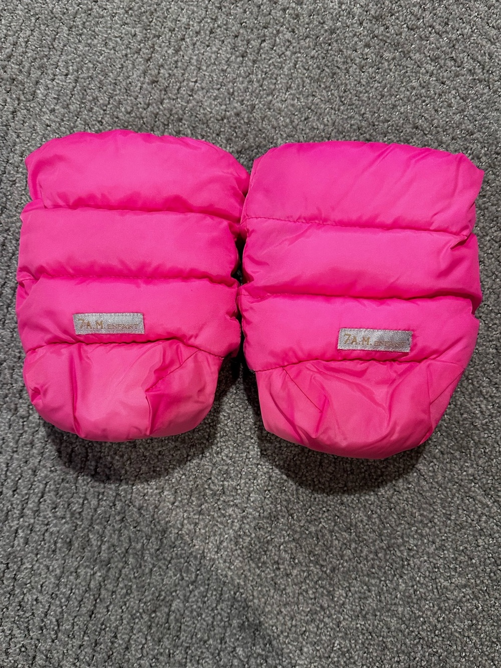 7 A.M. Enfant Kids Dark Gray Mittens - Insulated Stroller Handmuffs